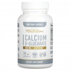 SMNutrition, Calcium D-Glucarate + BioPerine, 500 mg, 90 Capsules