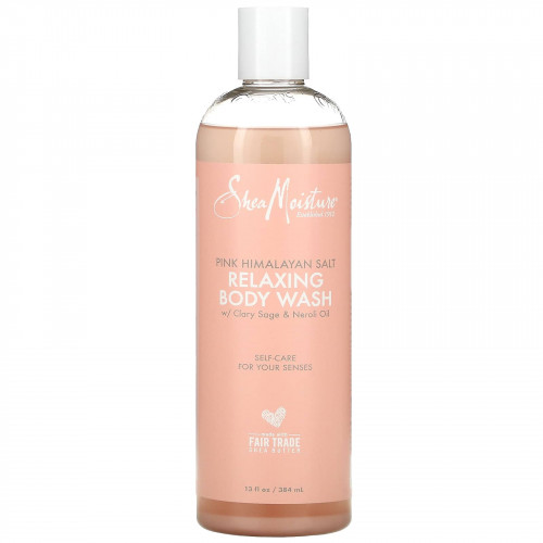 SheaMoisture, Расслабляющий гель для душа с розовой гималайской солью, 384 мл (13 жидк. Унций)