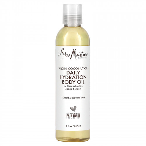 SheaMoisture, 100% кокосовое масло первого отжима, масло для тела для ежедневного увлажнения, 8 жидких унций (237 мл)