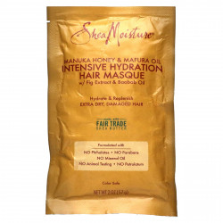 SheaMoisture, маска для волос, с медом манука с маслом мафуры, интенсивное увлажнение, 57 г (2 унции)