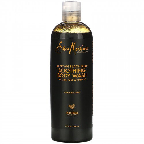 SheaMoisture, African Black Soap, успокаивающий гель для душа, 384 мл (13 жидк. Унций)