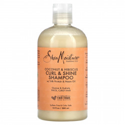 SheaMoisture, Curl & Shine, шампунь, кокос и гибискус, 384 мл (13 жидк. Унций)