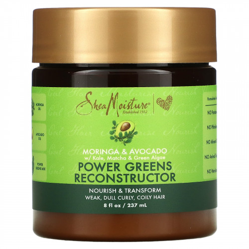 SheaMoisture, Power Greens, восстанавливающий кондиционер для волос, моринга и авокадо, 237 г (8 жидк. унций)