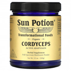 Sun Potion, органический порошок из гриба кордицепс, 100 г (3,5 унции)