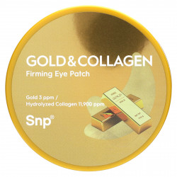 SNP, Укрепляющие патчи для глаз с золотом и коллагеном, 60 патчей по 1,25 г (0,04 унции)