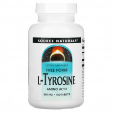 Source Naturals, L-тирозин, 500 мг, 100 таблеток
