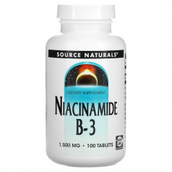 Source Naturals, Ниацинамид B3, 1500 мг, 100 таблеток