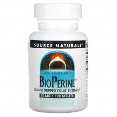 Source Naturals, BioPerine, 10 мг, 120 таблеток