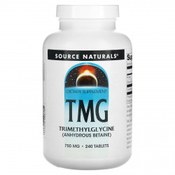 Source Naturals, TMG, триметилглицин, 750 мг, 240 таблеток