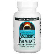 Source Naturals, Аскорбил пальмитат, 500 мг, 90 таблеток