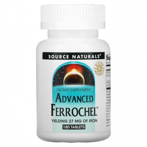 Source Naturals, Advanced Ferrochel, улучшенная формула, 180 таблеток