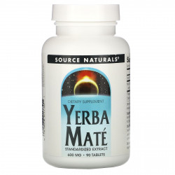 Source Naturals, Парагвайский чай (мате), 600 мг, 90 таблеток