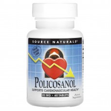 Source Naturals, Поликосанол, 20 мг, 60 таблеток