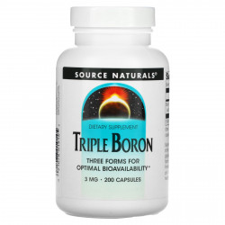 Source Naturals, Triple Boron, 3 мг, 200 капсул