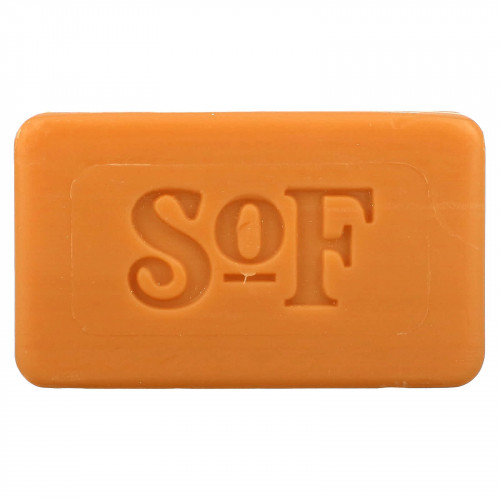 SoF, Французское пилированное мыло с органическим маслом дерева ши, с ароматом апельсинового меда, 1,5 унции (42,5 г)