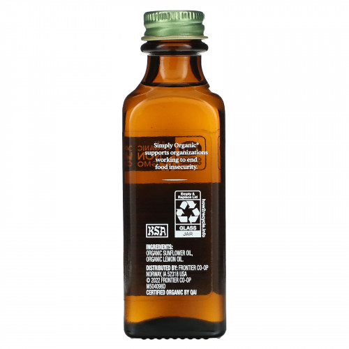 Simply Organic, Лимонный ароматизатор, 2 жидких унций (59 мл)