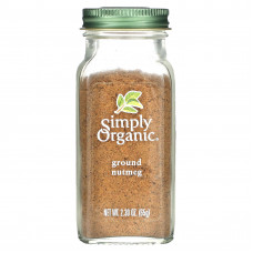 Simply Organic, Молотый мускатный орех, 65 г (2,30 унции)