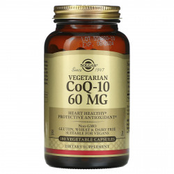 Solgar, Вегетарианский CoQ-10, 60 мг, 180 растительных капсул