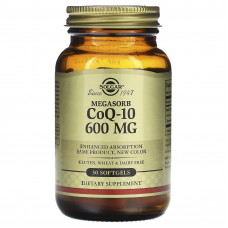 Solgar, Мегасорб с CoQ-10, 600 мг, 30 мягких желатиновых капсул