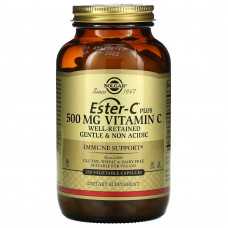 Solgar, Ester-C Plus, витамин C, 500 мг, 250 растительных капсул