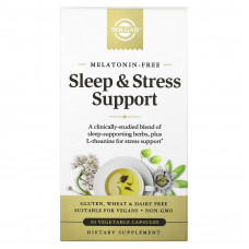 Solgar, Поддержка сна и стресса, 30 растительных капсул