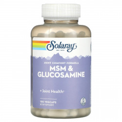 Solaray, МСМ и глюкозамин, 180 вегетарианских капсул