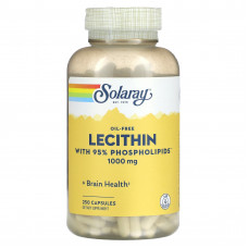 Solaray, Лецитин, без масла, 500 мг, 250 капсул