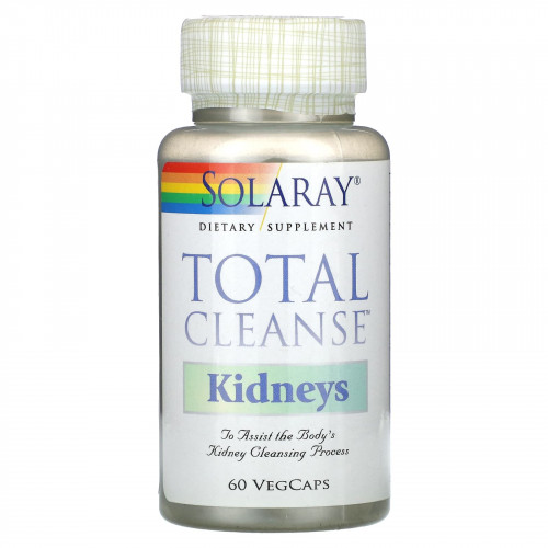 Solaray, Total Cleanse, почки, 60 растительных капсул