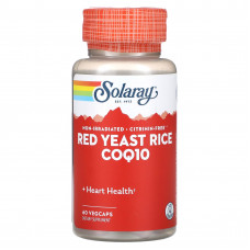 Solaray, Красный ферментированный рис CoQ-10, 60 вегетарианских капсул