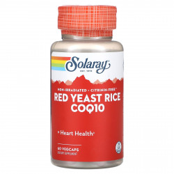 Solaray, Красный ферментированный рис CoQ-10, 60 вегетарианских капсул