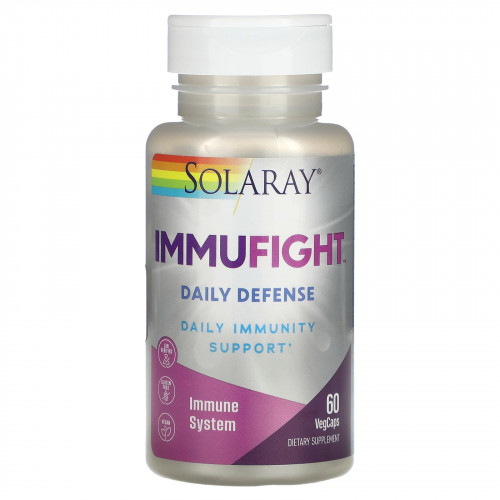 Solaray, ImmuFight, Ежедневная защита, 60 вегетарианских капсул