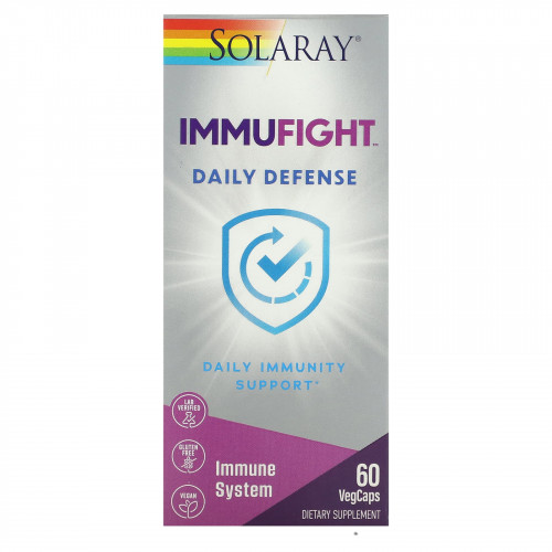 Solaray, ImmuFight, Ежедневная защита, 60 вегетарианских капсул