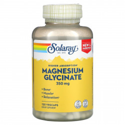 Solaray, Глицинат магния с высокой усвояемостью, 350 мг, 120 вегетарианских капсул