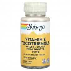 Solaray, Токотриенолы с витамином E, 50 мг, 60 мягких таблеток
