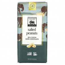 Endangered Species Chocolate, Плитка темного шоколада, соленый арахис, 60% какао, 85 г (3 унции)