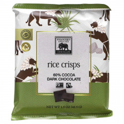 Endangered Species Chocolate, Рисовые чипсы, темный шоколад с 60% какао, 42,5 г (1,5 унции)