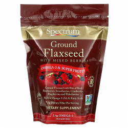 Spectrum Essentials, Молотые семена льна с ягодным ассорти, 340 г (12 унций)