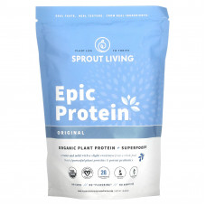 Sprout Living, Epic Protein, органический растительный протеин и суперфуды, классический вкус, 455 г (1 фунт)