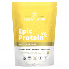 Sprout Living, Epic Protein, ваниль и лукума, 455 г (1 фунт)