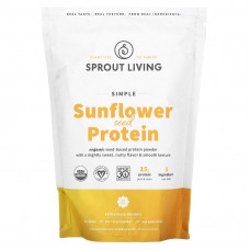 Sprout Living, Простой протеин из семян подсолнечника, 454 г (1 фунт)