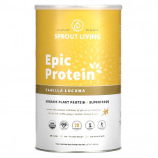Sprout Living, Epic Protein, органический растительный протеин и суперфуды, ваниль и лукума, 910 г (2 фунта)