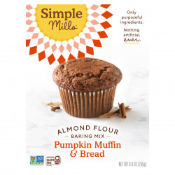 Simple Mills, смесь для выпечки из миндальной муки, тыквенные кексы и хлеб, 255 г (9,0 унции)