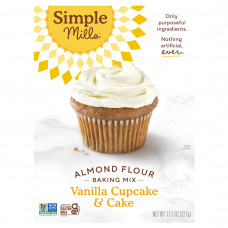 Simple Mills, Смесь для выпечки из миндальной муки, ванильный кекс и торт, 327 г (11,5 унции)
