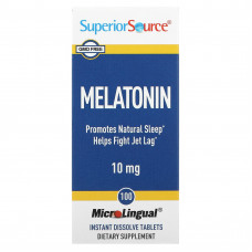 Superior Source, MicroLingual, мелатонин, 10 мг, 100 быстрорастворимых таблеток