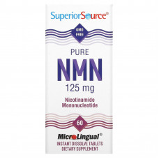 Superior Source, чистый NMN, 125 мг, 60 быстрорастворимых таблеток