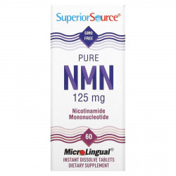 Superior Source, чистый NMN, 125 мг, 60 быстрорастворимых таблеток