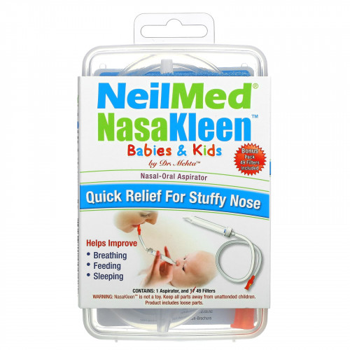 Squip, Аспиратор для носа и полости рта NeilMed NasaKleen для младенцев и детей, 1 комплект