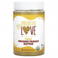 Spread The Love, Органическое арахисовое масло, без добавок, 454 г (16 унций)
