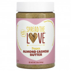 Spread The Love, Power Butter, миндальное масло с кешью, 454 г (16 унций)