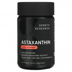 Sports Research, астаксантин тройной концентрации, 12 мг, 60 капсул